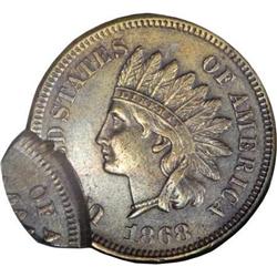 1868 1C AU58 NGC Double Struck