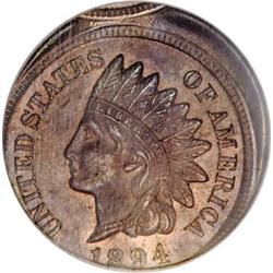 1894 1C Double Struck MS64 Brown NGC