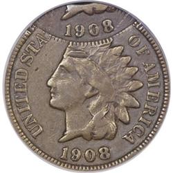 1908 1C Double Struck VF30 PCGS
