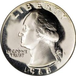 1968-S 25C Washington Quarter--Struck on a