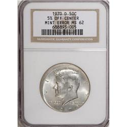 1970-D 50C MS62 NGC 5% Off Center
