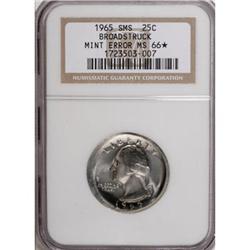 1965 25C SMS MS66 Star NGC Broadstruck