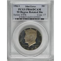 1984-S 50C Kennedy Half--90 Degree Rotated