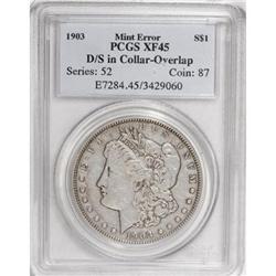 1903 $1 XF45--Double Struck in Collar--PCGS