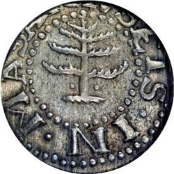 1652 6PENCE Pine Tree Sixpence AU58 NGC