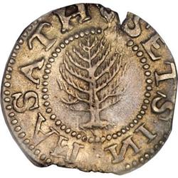 1652 SHILNG Pine Tree Shilling, Large Planchet