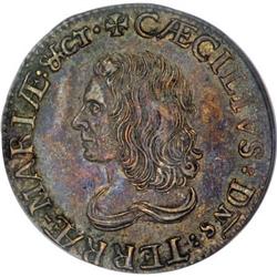 (1659) SHILNG Lord Baltimore Shilling AU58 NGC