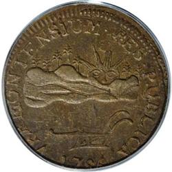 1786 COPPER Vermont Copper, VERMONTENSIUM MS62