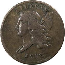 1793 1/2 C Straight Cap VF35 PCGS