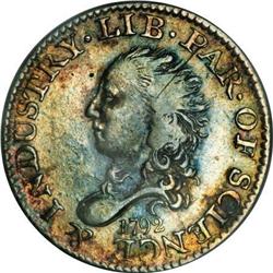 1792 H10C Half Disme, Judd-7, Pollock-7, R.4,