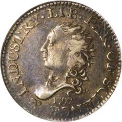 1792 H10C Half Disme, Judd-7, Pollock-7, R.4,