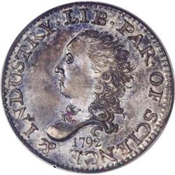 1792 H10C Half Disme, Judd-7, Pollock-7, R.4,