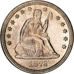 1873 25C Closed 3 MS63 NGC