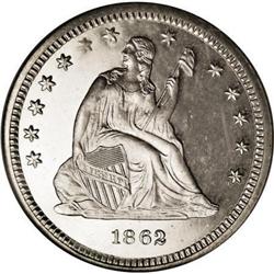 1862 25C PR67 Cameo NGC