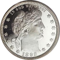 1892 25C PR68 Deep Cameo PCGS