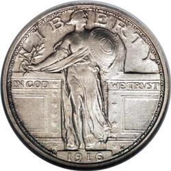 1916 25C MS63 NGC