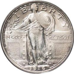 1916 25C MS60 Full Head PCGS