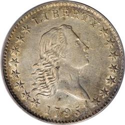 1795 50C 2 Leaves AU58 PCGS