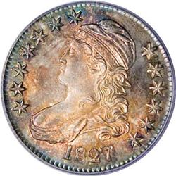 1827 50C Square Base 2 MS66 PCGS