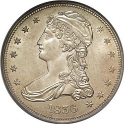 1836 50C Reeded Edge MS63 PCGS