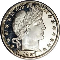 1897 50C PR67 Deep Cameo PCGS. CAC