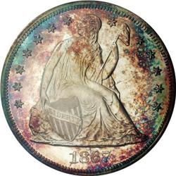 1867 $1 PR64 Deep Cameo PCGS