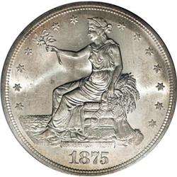 1875-S/CC T$1 MS64 PCGS