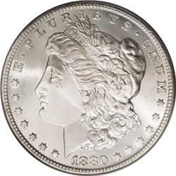 1880-CC $1 8/7 Reverse of 1878 MS66 PCGS