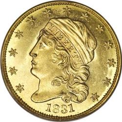 1831 $2 1/2 MS66 PCGS