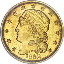 1832 $2 1/2 AU58 NGC