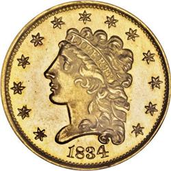 1834 $2 1/2 Classic MS64 NGC