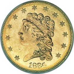 1834 $2 1/2 Classic MS65 PCGS