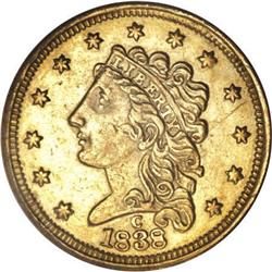 1838-C $2 1/2 AU58 PCGS