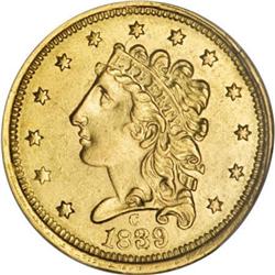 1839-C $2 1/2 AU58 NGC