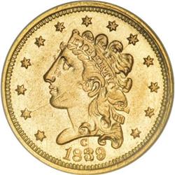 1839-C $2 1/2 AU58 NGC