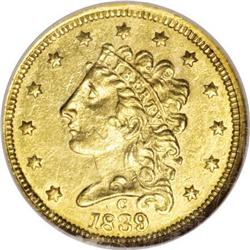 1839-C $2 1/2 MS60 NGC