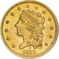 1839-O $2 1/2 MS62 NGC