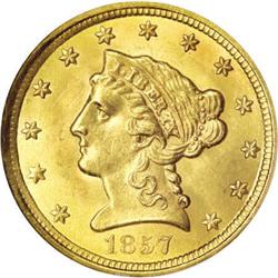 1857 $2 1/2 MS66 NGC