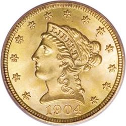 1904 $2 1/2 MS68 PCGS