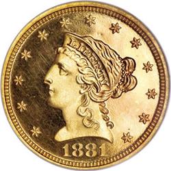 1881 $2 1/2 PR67 Ultra Cameo NGC