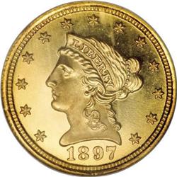 1897 $2 1/2 PR68 Deep Cameo NGC. CAC
