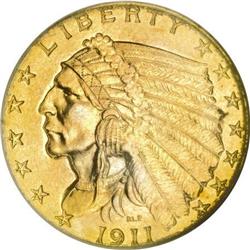 1911-D $2 1/2 MS62 PCGS