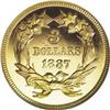 Image 2 : 1887 $3 PR67 Star Cameo NGC