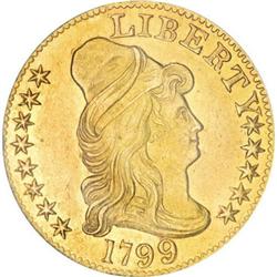 1799 $5 Small Stars Reverse MS61 NGC