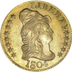 1804 $5 Small 8 Over Large 8 AU58 NGC