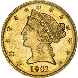 1841-D $5 Medium D MS62 PCGS