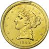 Image 1 : 1842-C $5 Small Date AU50 ANACS