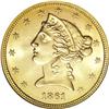Image 1 : 1861 $5 MS65 NGC