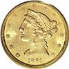 Image 1 : 1861-D $5 MS63 PCGS