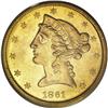 Image 1 : 1861-D $5 MS63 PCGS